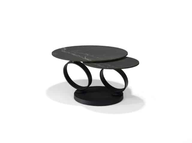 Orion Salontafel B 5706 8211 Zwart Deckstone 8211 2 Draaibare Bladen