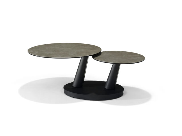 Antares Salontafel B 5712 8211 Taupe Glas Keramiek 8211 2 Draaibare Bladen