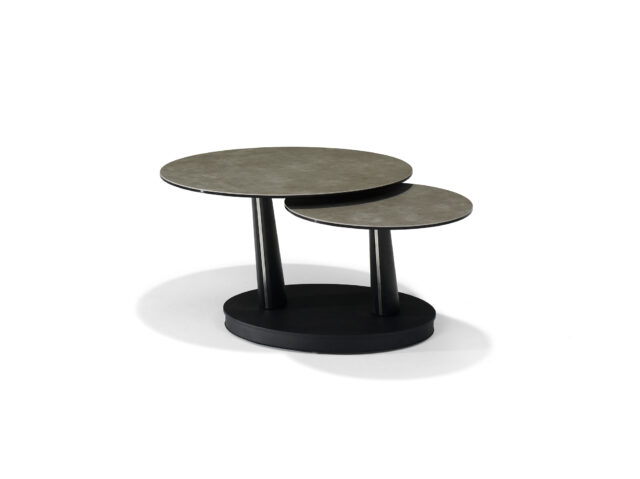 Antares Salontafel B 5712 8211 Taupe Glas Keramiek 8211 2 Draaibare Bladen
