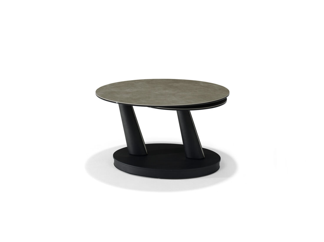 Antares Salontafel B 5712 8211 Taupe Glas Keramiek 8211 2 Draaibare Bladen