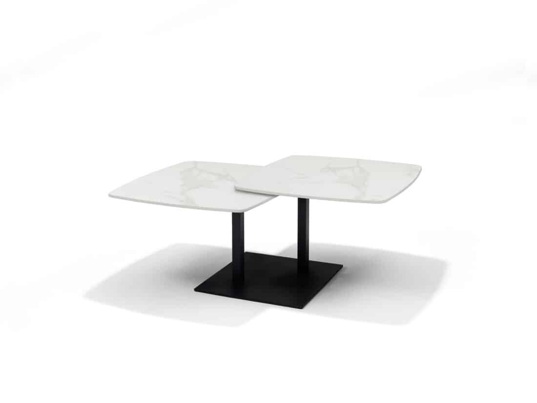 Gemini Salontafel 8211 Wit Deckstone 8211 2 Schuifbladen