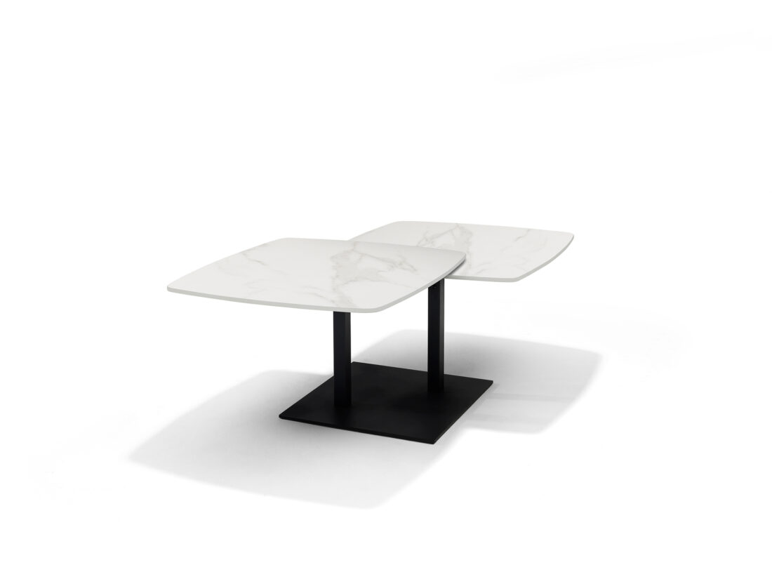 Gemini Salontafel 8211 Wit Deckstone 8211 2 Schuifbladen