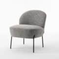 Baudin fauteuil Stof Teddy Staal 149