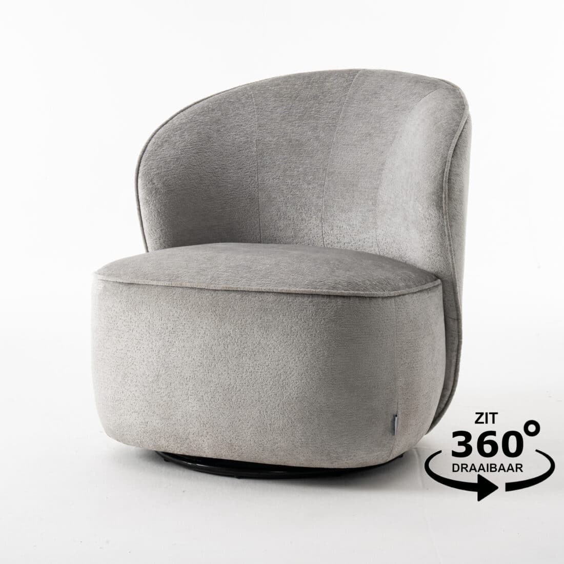 Sammy Draaifauteuil Stof Loris 08 Grijs