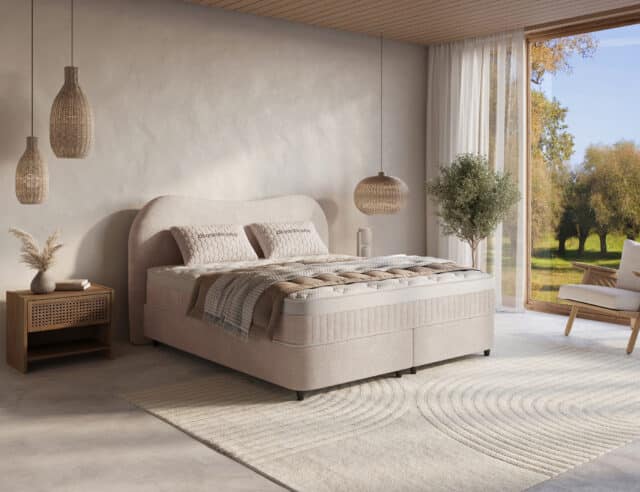 Dh Opbergboxspring Arcus 180 215 200 Beige