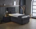 SKYBEDD ® - Boxspring met opbergruimte Chestybedd Antraciet 90 x 200