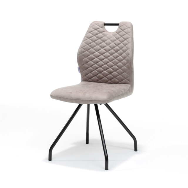 Stoel Carlos Zwart Stof Soft Pebble