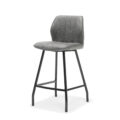 Barstoel Gino zwart stof Soft Steel