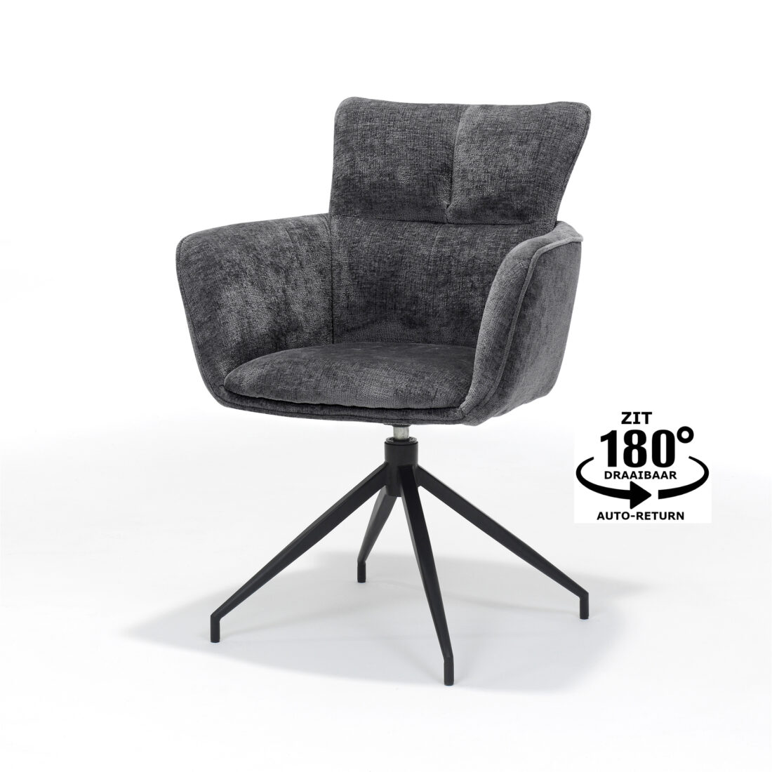 Evan Fauteuil Stof Perfect Harmony Antraciet