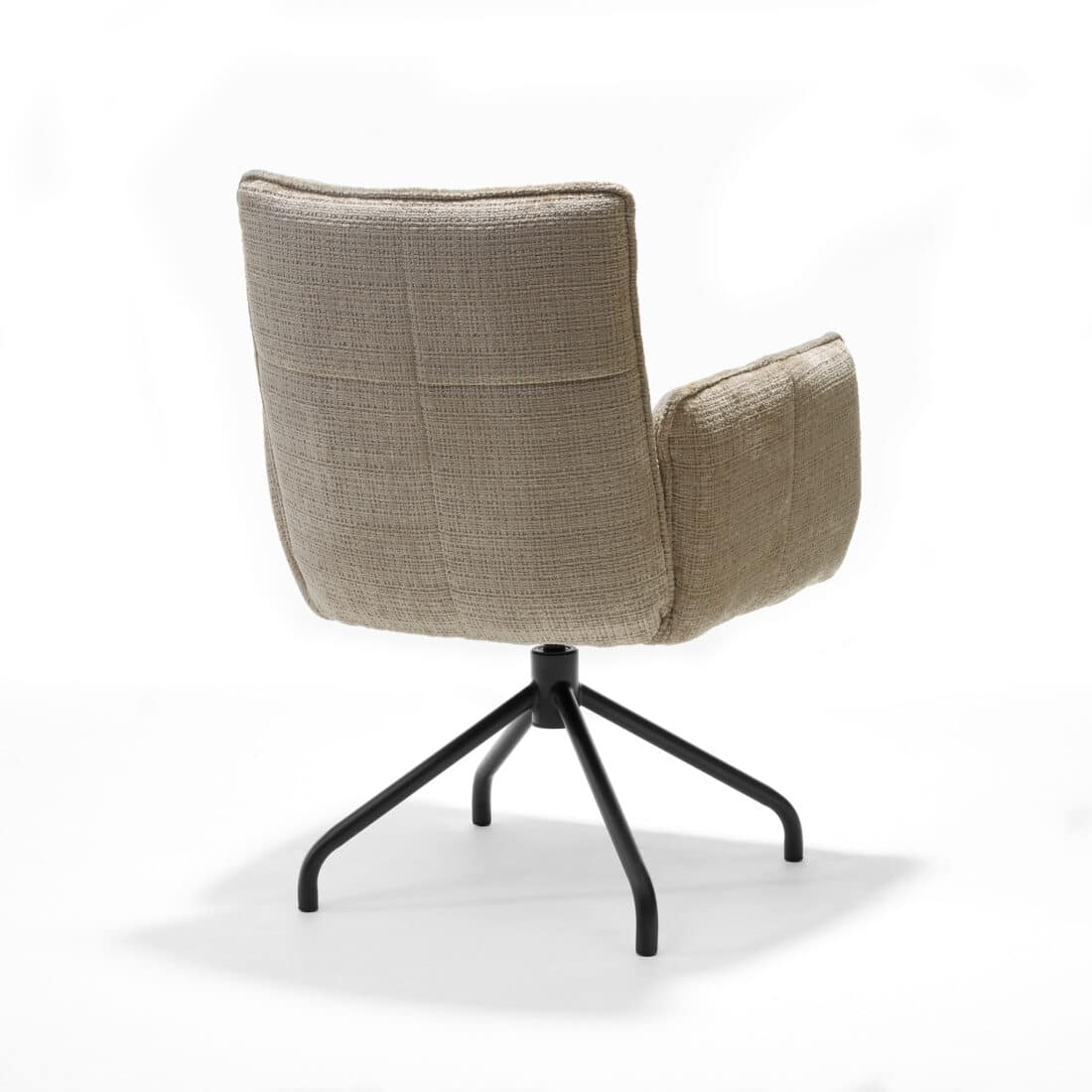 Nova Armstoel Stof Cremona 14 Beige 8211 360 Draaibaar Frame Zwart P14 Nova Armstoel Stof Cremona 14 Beige 8211 360 Draaibaar Frame Zwart P14