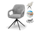 Move armstoel Stof Sahara #455 Grijs - relaxfunctie - frame zwart