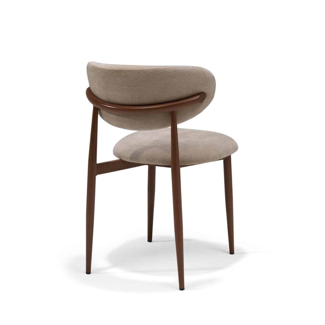Dalton Stoel Stof Vibe 21 Taupe 8211 Metalen Frame In Notenkleur Dalton Stoel Stof Vibe 21 Taupe 8211 Metalen Frame In Notenkleur