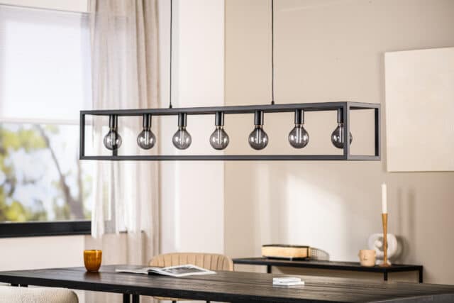 Hanglamp 7 Lichts H340 Zwart