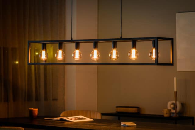 Hanglamp 7 Lichts H340 Zwart