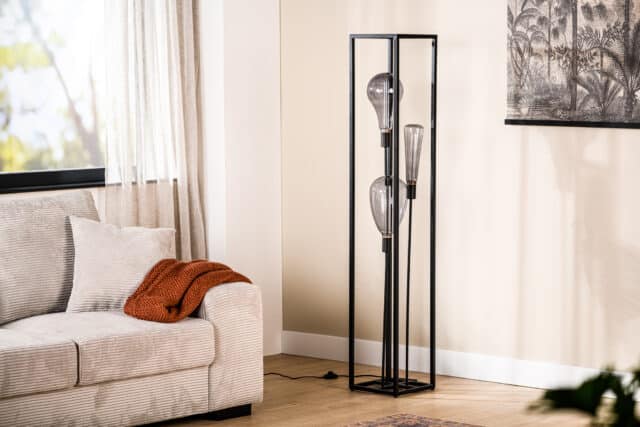 Vloerlamp 3 Lichts V340 Zwart