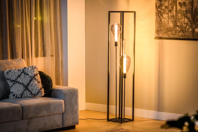 Vloerlamp 3 Lichts V340 Zwart