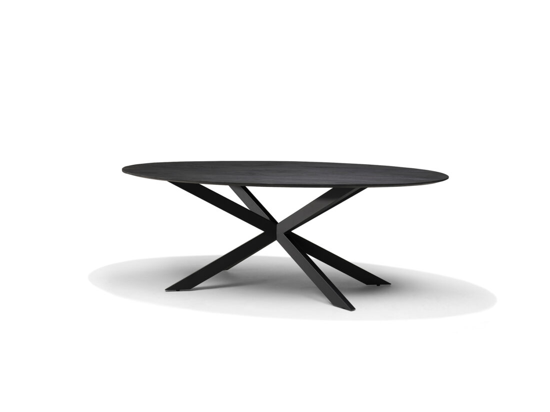 Solar Eetkamertafel 190 X 120 Cm Ovaal Mango Zwart 3 Cm Solar Eetkamertafel 190 X 120 Cm Ovaal Mango Zwart 3 Cm