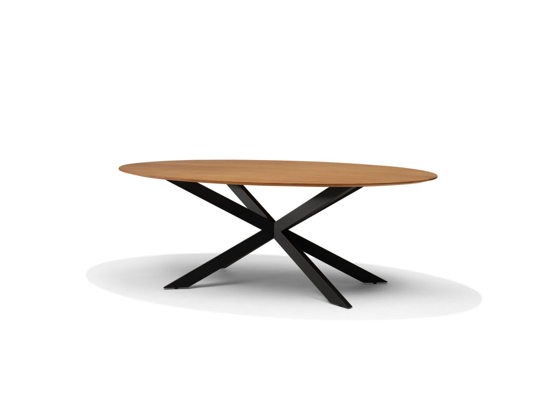 Solar Eetkamertafel 240 X 120 Cm Ovaal Mangohout Naturel 3 Cm