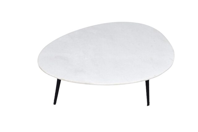 Organisch Marmer Wit Zwart 70 Cm
