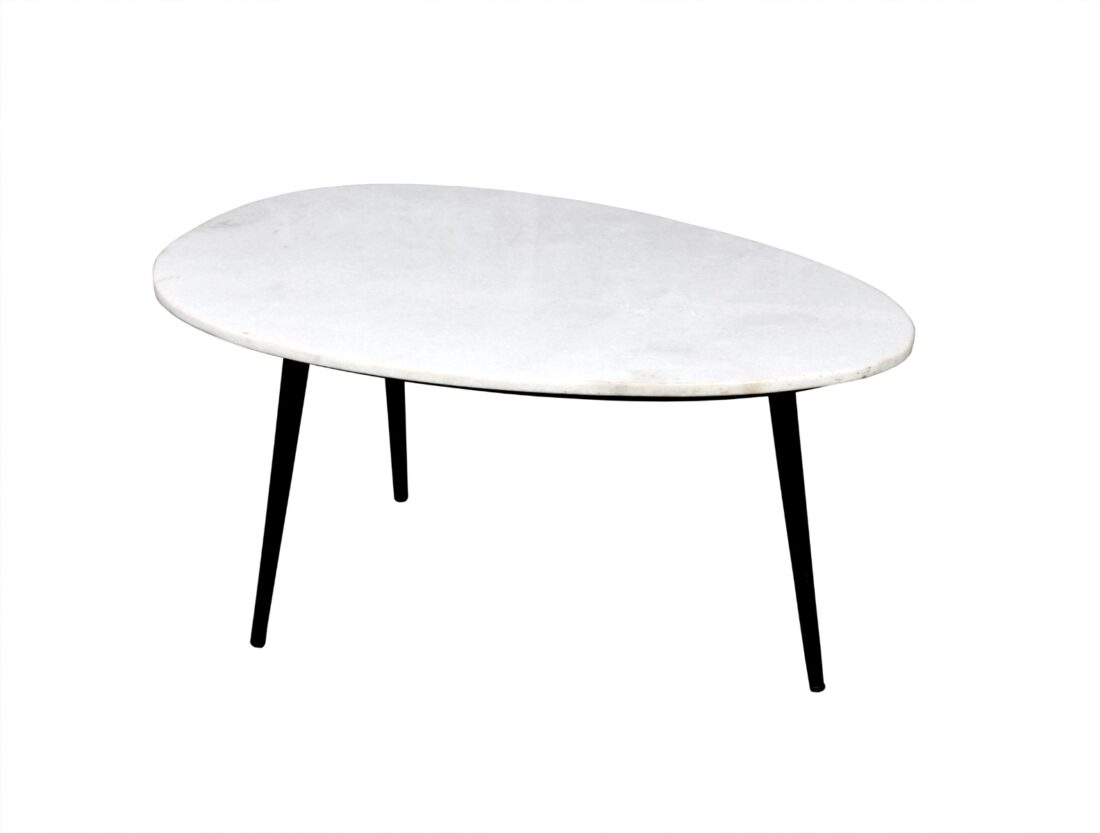 Organisch Marmer Wit Zwart 70 Cm