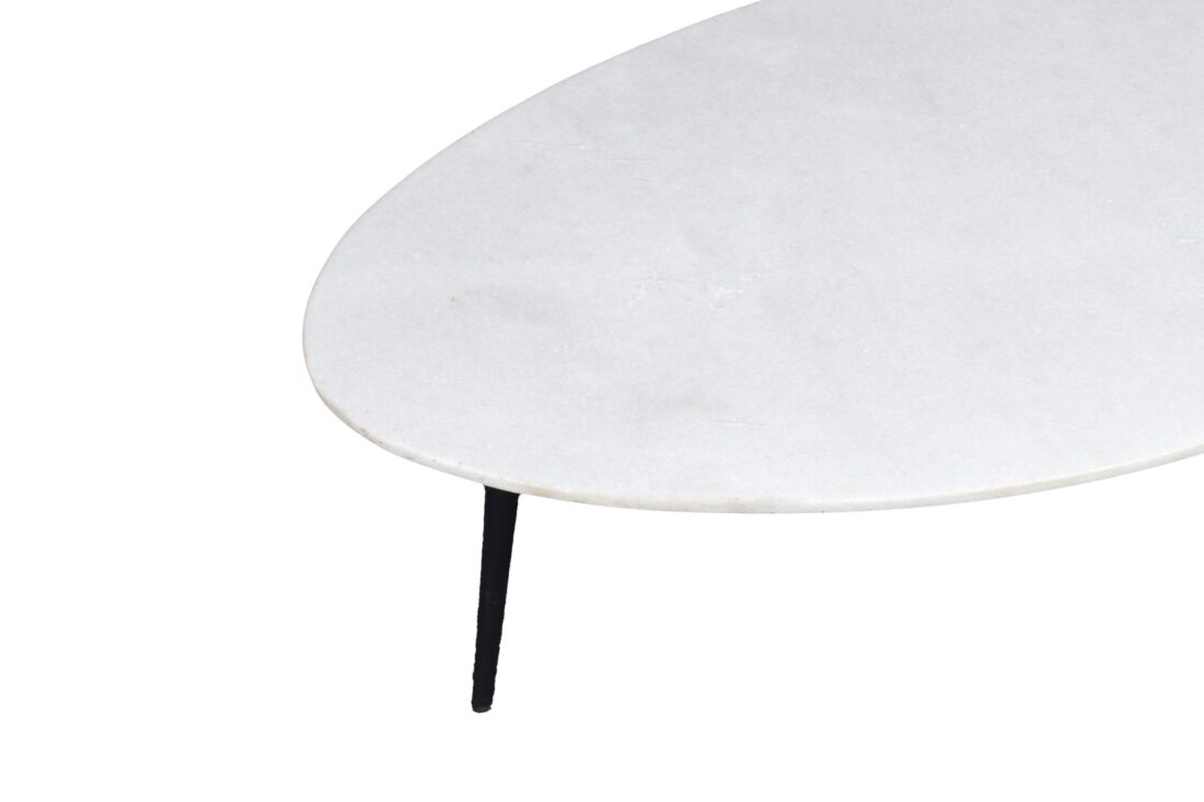 Organisch Marmer Wit Zwart 70 Cm