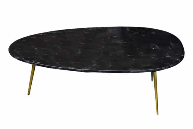 Organisch Marmer Zwart Goud 110 Cm