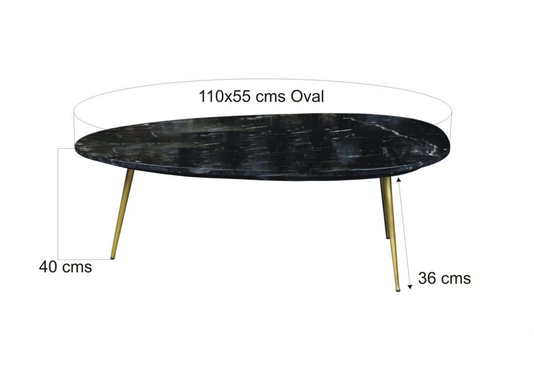 Organisch Marmer Zwart Goud 110 Cm Organisch Marmer Zwart Goud 110 Cm