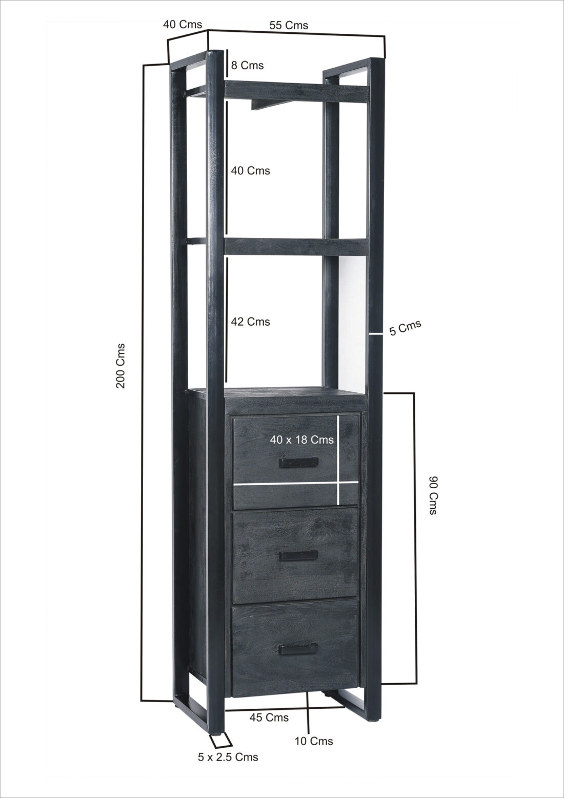 Norris 3 Lades 55 Cm Norris 3 Lades 55 Cm