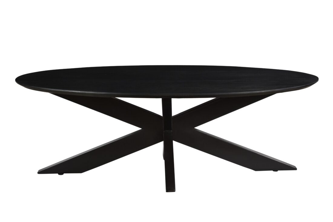 Oslo Ovaal Zwart 130 Cm