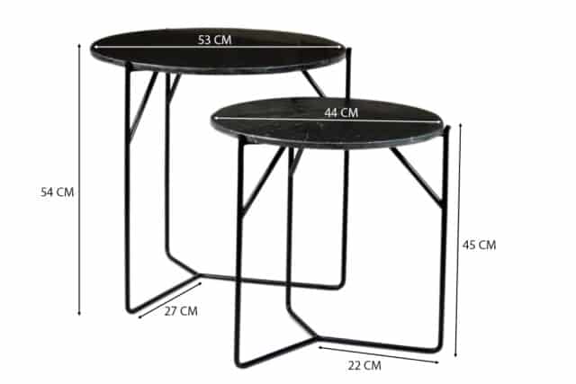 Mason Marble Zwart Zwart Set Van 2