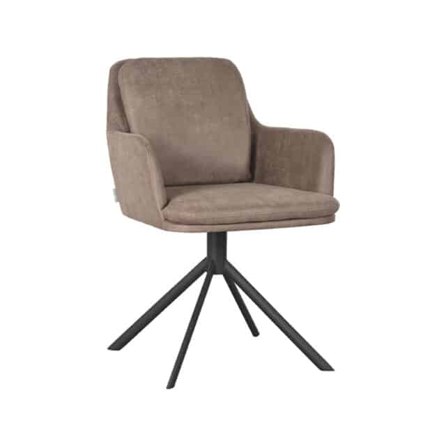 Armstoel Joy 8211 Stof Taupe Microfiber 8211 Metaal