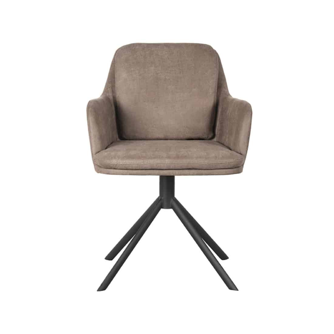Armstoel Joy 8211 Stof Taupe Microfiber 8211 Metaal