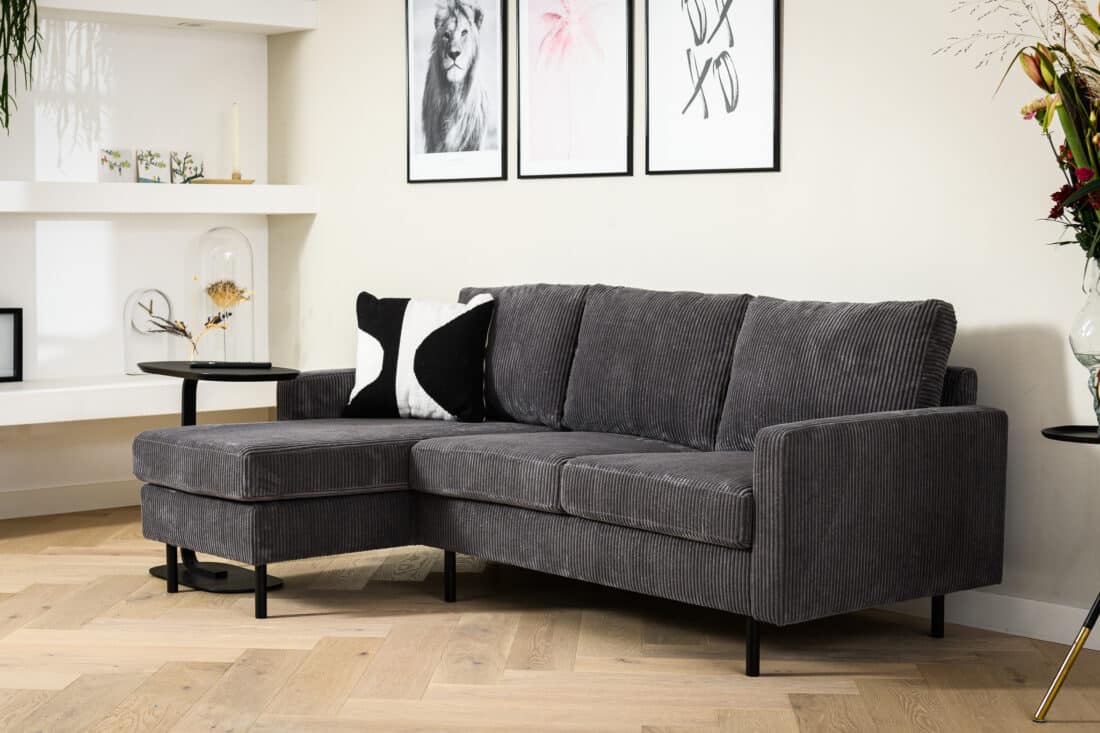 3 Zitsbank Cl L R Stof Rib R230 Antraciet 3 Zitsbank Cl L R Stof Rib R230 Antraciet