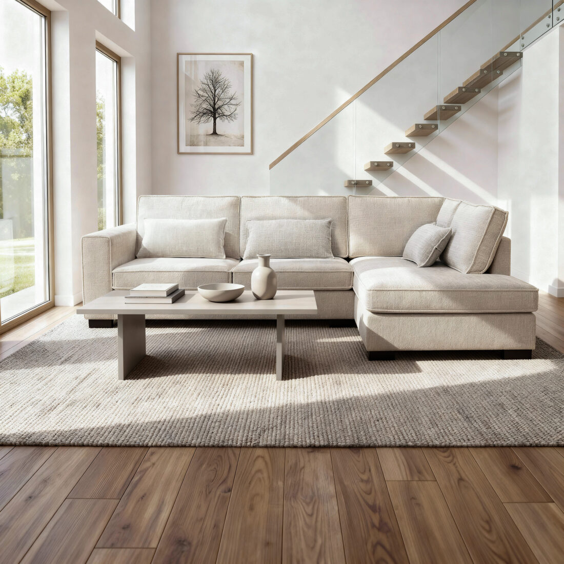 Addison 3 Zits Hoek Rechts Stof Cremona 2 C460 Beige Addison 3 Zits Hoek Rechts Stof Cremona 2 C460 Beige