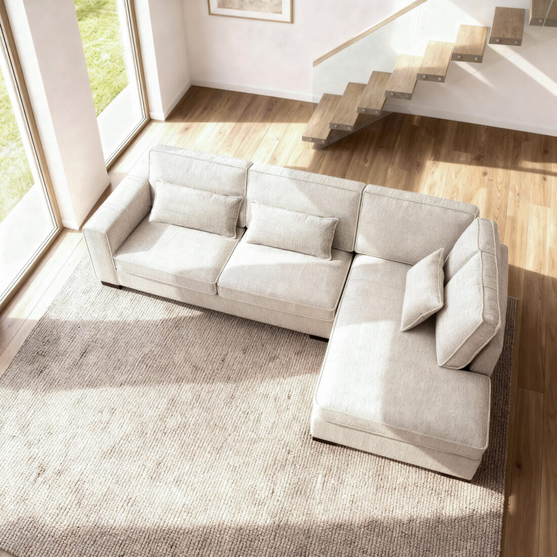 Addison 3 Zits Hoek Rechts Stof Cremona 2 C460 Beige Addison 3 Zits Hoek Rechts Stof Cremona 2 C460 Beige