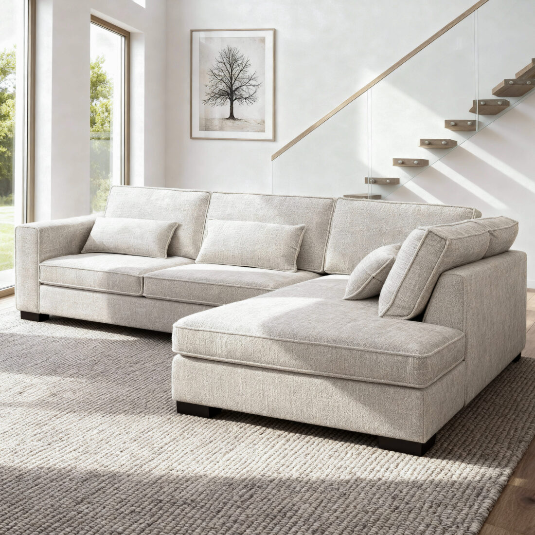 Addison 3 Zits Hoek Rechts Stof Cremona 2 C460 Beige Addison 3 Zits Hoek Rechts Stof Cremona 2 C460 Beige
