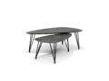 Salontafel SWITCH-TRIO - 130x70 niervorm leisteen 45 cm hoog