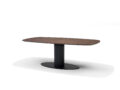 Basis eettafel Deens ovaal 240 x 110 HPL1 Ferro Brons + TM03A ovaal