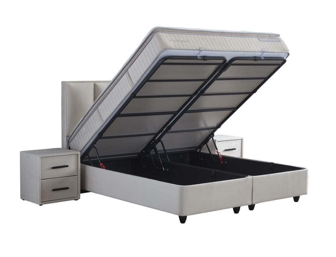 Skybedd 8211 Boxspring Met Opbergruimte Birdybedd Beige 180 215 200 Skybedd 8211 Boxspring Met Opbergruimte Birdybedd Beige 180 215 200