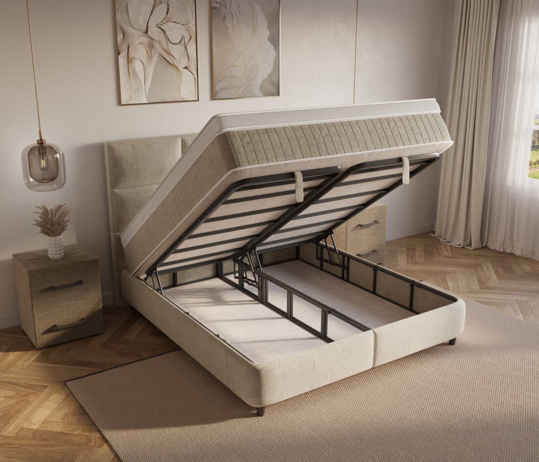 Dreamhouse Verdo Boxspring Met Opbergruimte 8211 140 X 200 Cm 8211 Beige