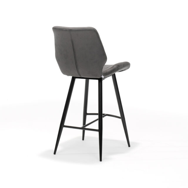 Barkruk Borgo Zwart Stof Soft Antraciet