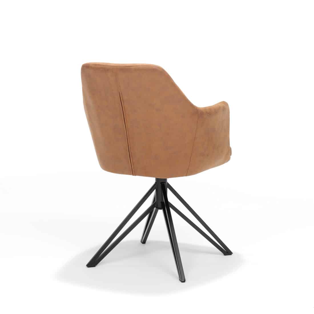 Armstoel Calvin Draaivoet Zwart Stof Soft Cognac Armstoel Calvin Draaivoet Zwart Stof Soft Cognac