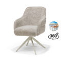 Atlanta armstoel, stof Alpine #01 naturel - 360° draaibaar frame, beige P03