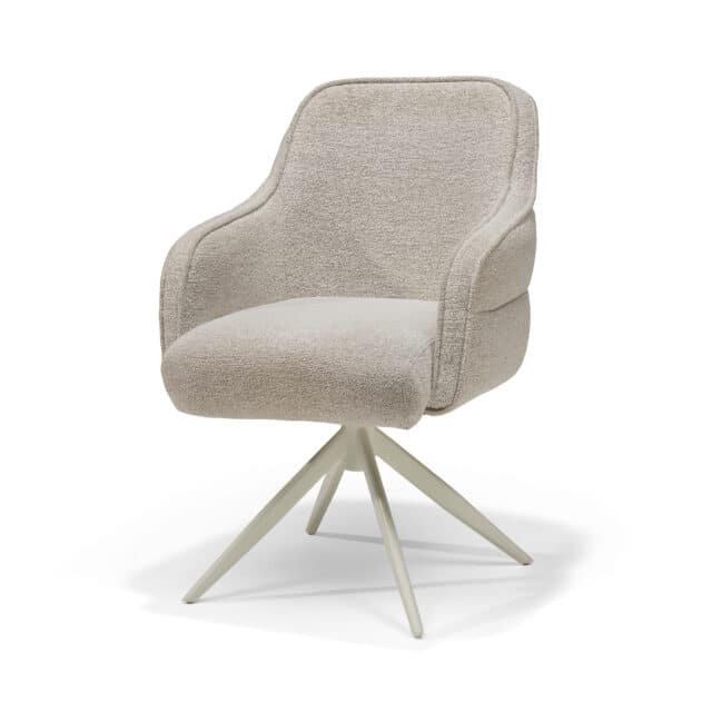 Atlanta Armstoel Stof Alpine 01 Naturel 8211 360 Draaibaar Frame Beige P03