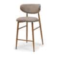 Dalton barkruk stof Vibe #21 taupe - metalen frame eiken naturel