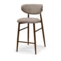 Dalton barkruk Soft Vibe #21 Taupe - metalen frame notenkleur