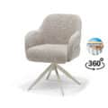 Austin armstoel Stof Cremona #04 Naturel - 360° draaibaar onderstel beige P03
