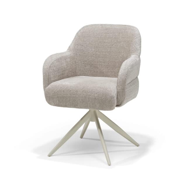 Austin Armstoel Stof Cremona 04 Naturel 8211 360 Draaibaar Onderstel Beige P03