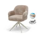 Austin armstoel - stof Cremona nr. 14 beige - 360° draaibaar onderstel beige P03