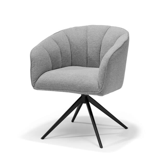 Cocoon Armstoel Stof Sahara Grijs 8211 360 Draaibaar Frame Zwart